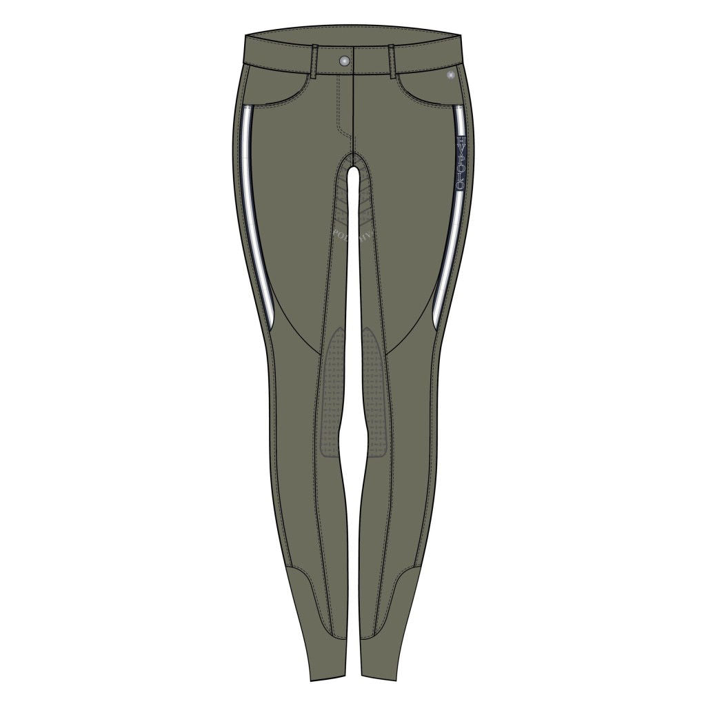 Ridebukser m full grip, HV Polo