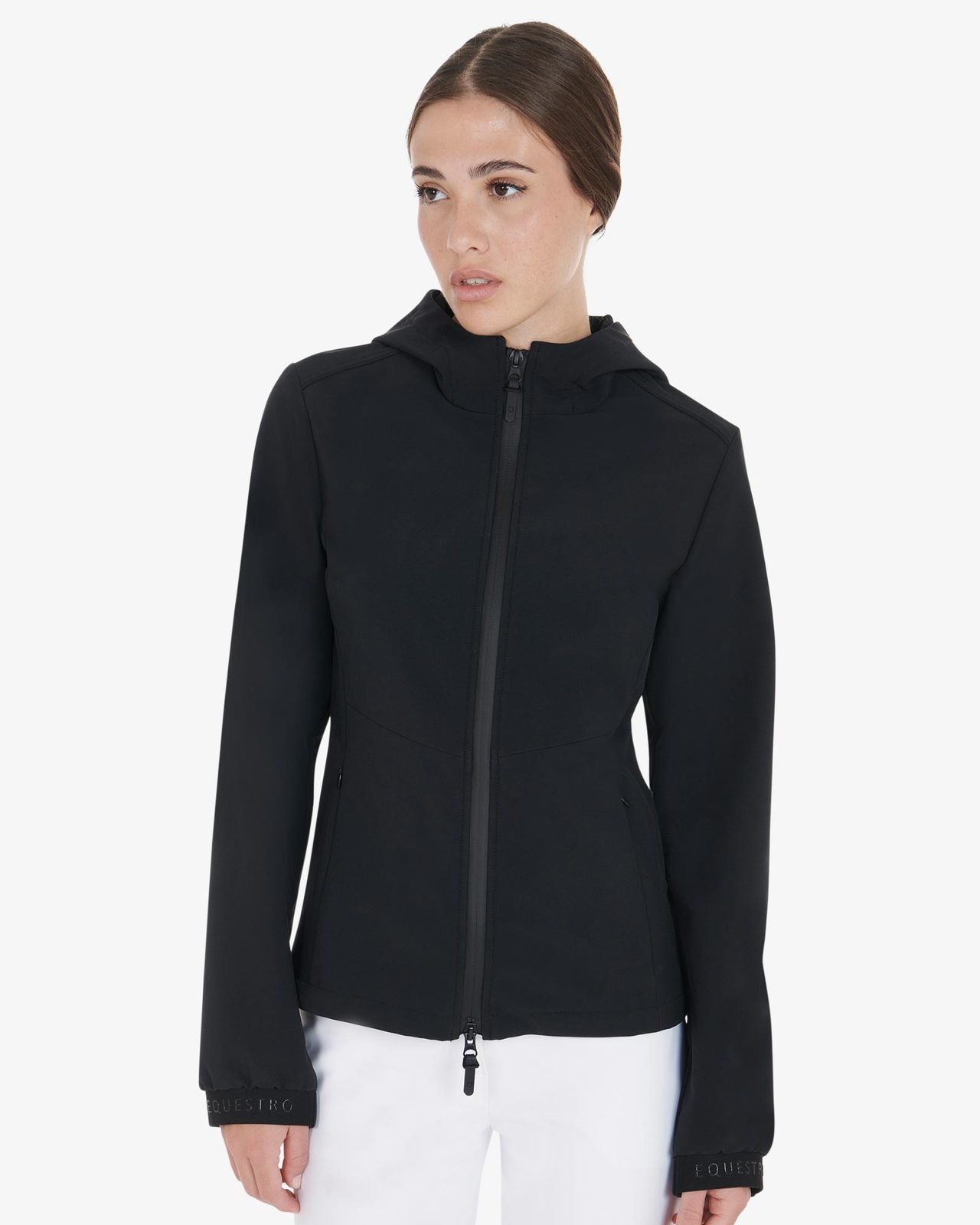 Equestro softshell jakke i sort
