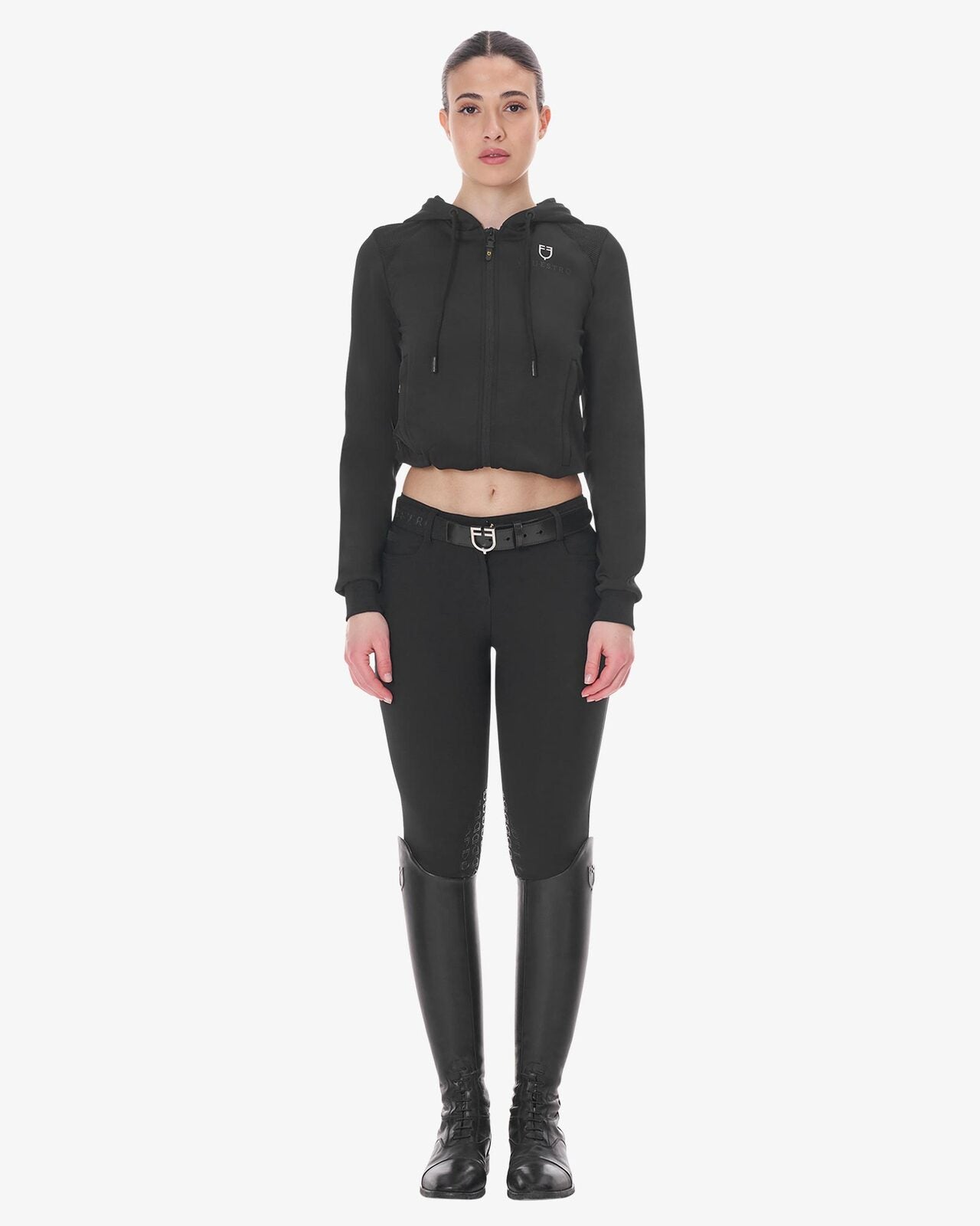 Equestro Women's cropped hoodie