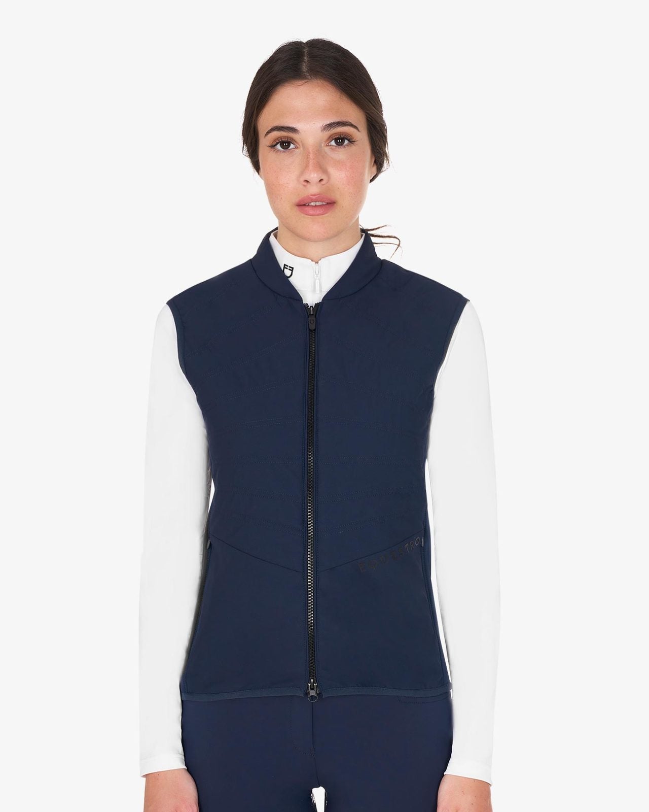 Equestro Women's slim fit vest in technical fabric