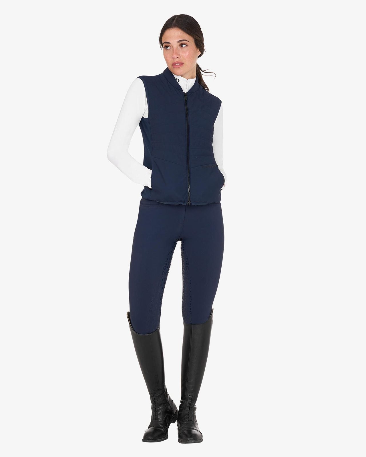 Equestro Women's slim fit vest in technical fabric